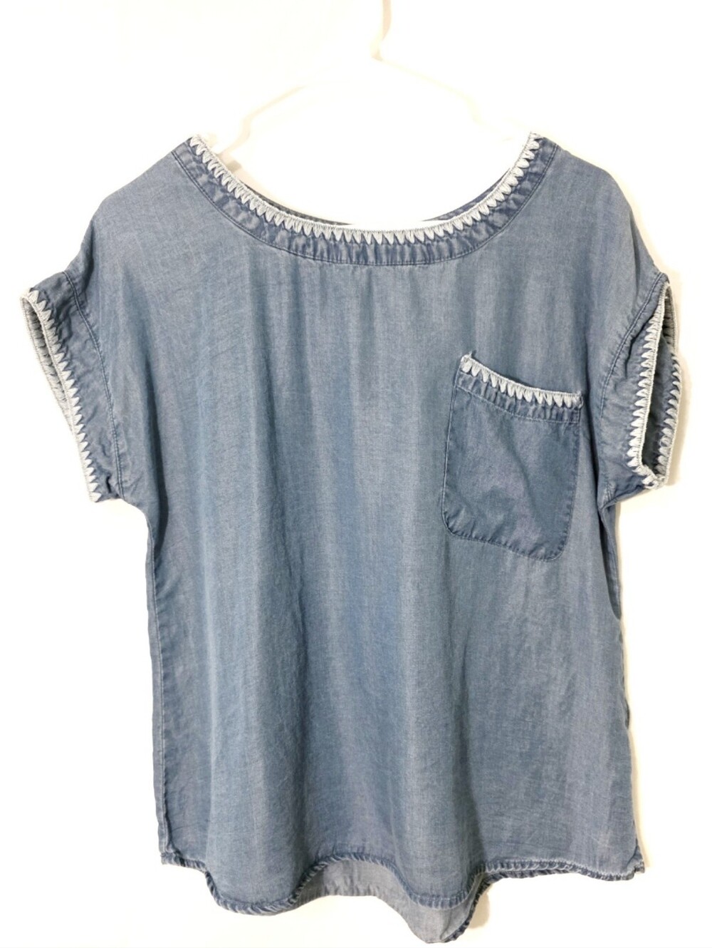MINE Chambray Coastal Cowgirl Top S